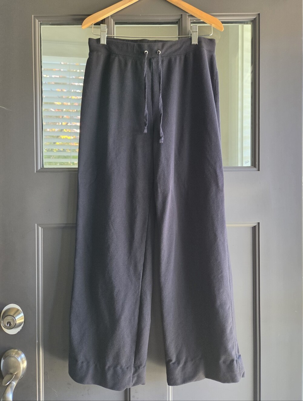Style & Co. Sport Black Wide Leg Drawstring Lounge Pants - Size Small